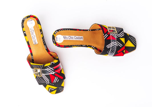 African Print Sandals 
